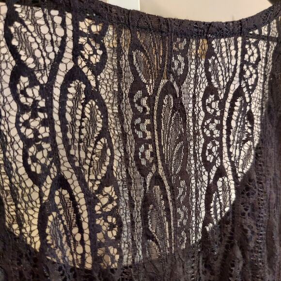 California Gypsy Plus Size 3X Sleeveless Lace High Low Top Boho Festival Grunge - Picture 6 of 8